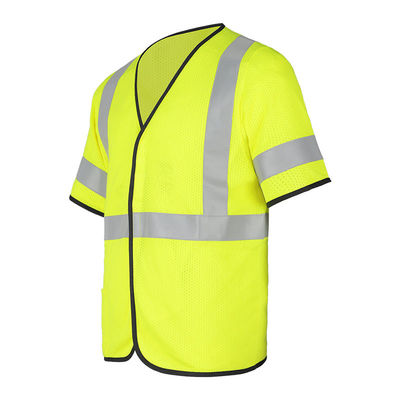 Da visibilidade alta resistente da construção do revestimento da veste da camisa da chama roupa estática respirável anti