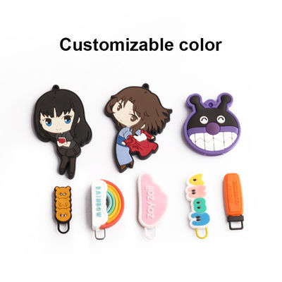As etiquetas do silicone da garrafa de água para o vestuário da roupa puxam o PVC de borracha do logotipo do slider do zíper