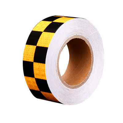 Perigo de segurança retro que adverte o amarelo reflexivo do preto da fita para o PVC forte colorido da adesão dos carros