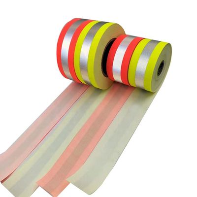 Azul vermelho amarelo olá! Vis Reflective Strips For Jackets de Fluo do tecido de algodão reflexivo azul vermelho