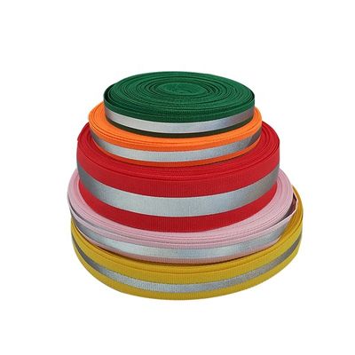 Webbing reflexivo 20mm do polipropileno 25mm 50mm para costurar a roupa da trouxa