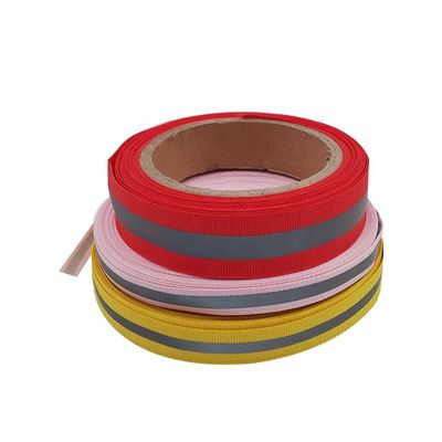 correias de nylon reflexivas 15mm vermelhas do Webbing do polipropileno de 25mm para a trouxa das sapatas dos uniformes