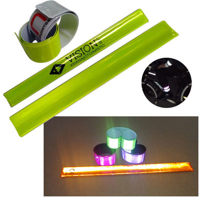 Da fita reflexiva alta da visibilidade do Pvc basculador de corrida Walker Yellow Reflecting Bracelet Snap