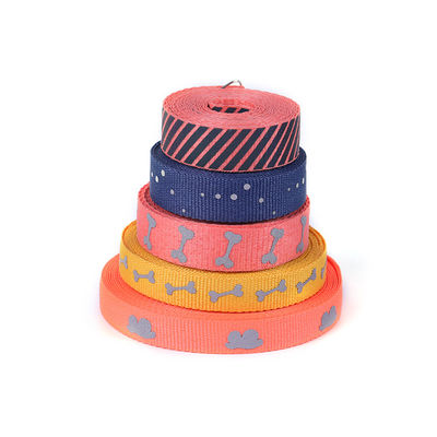Trela revestida do cão da fita do Webbing do jacquard do poliéster polipropileno elástico elástico feito sob encomenda