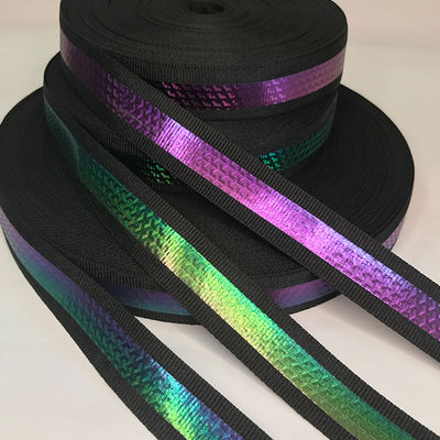 Webbing feito malha do algodão da correia do Webbing do arco-íris cadeira colorida de nylon