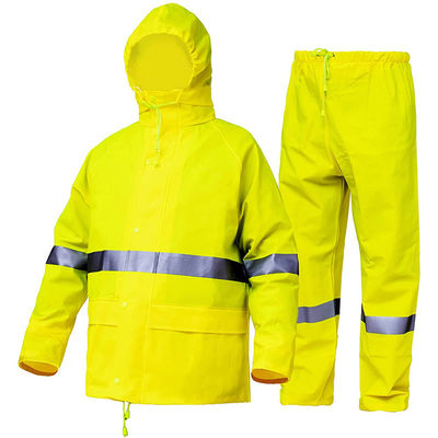O revestimento de ciclagem impermeável reflexivo das mulheres com Hood Motorcycle Outdoor Riding Split Vis Rain Suit alto