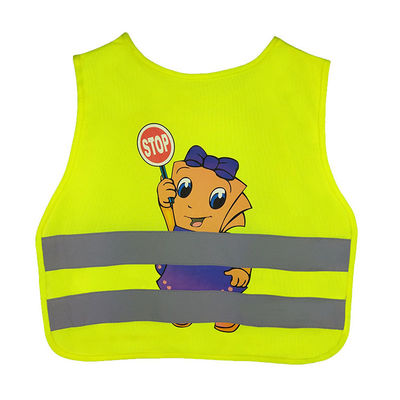 Desgaste de ciclagem da escola de Vis Jackets Vest Cartoon Kids da veste reflexiva das crianças olá! respirável