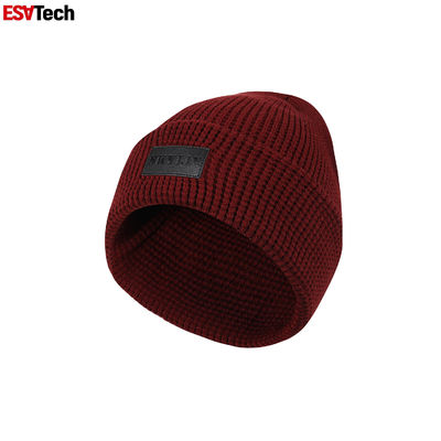 Mulheres Merino Slouchy de lãs de Beanie Running Fisherman Warm Ribbed da malha reflexiva alaranjada