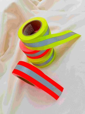 Yellow ou fita reflexiva vermelha alaranjada para o fogo da roupa - Fabric2 EN reflexivo retardador 20471