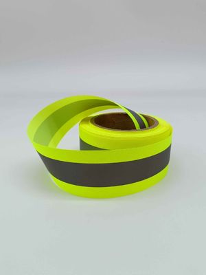 a tira de guarnição da fita da fita do Webbing de  Safety Silver Reflective costura em 25mm x 50meter (a prata amarela)