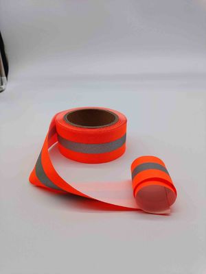 Tiras fluorescentes da tela material reflexiva alta da visibilidade para escadas da roupa