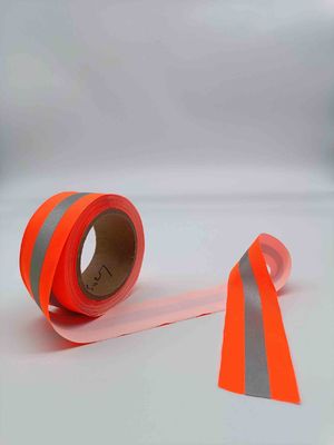 Costurar na laranja branca de prata do Webbing reflexivo da fita da fita
