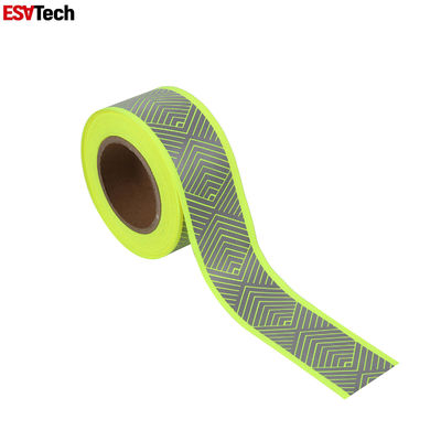 Faixa refletora verde para roupas bolsas vestuário desportivo roupa exterior