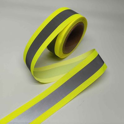Destaque amarelo Tela refletora Para roupas Sacos de desporto Outwear roupas de trabalho