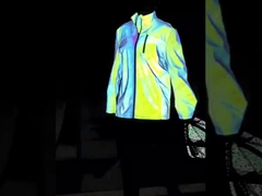 EN471 Iluminação à prova d'água Reflex Zip zíper de nylon reflexivo para roupas